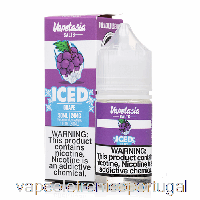 Vape Eletrônico Uva Gelada - Sais De Vapetasia - 30ml 24mg